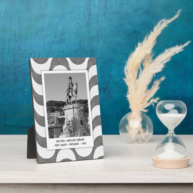 Portuguese Waves cobblestone photo frame (Side)