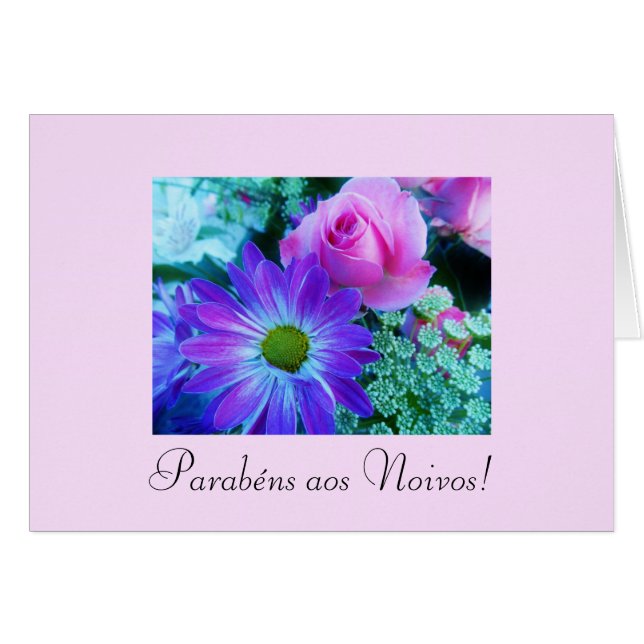 Portuguese: Wedding/Casamento: Parabéns aos noivos (Front Horizontal)
