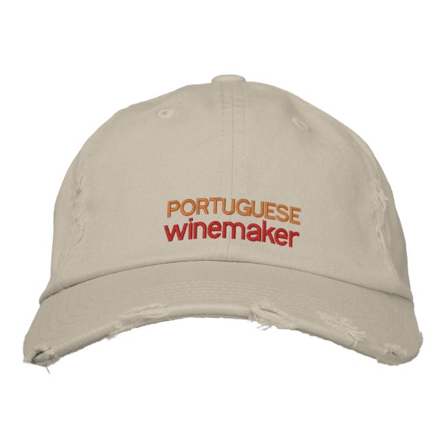 PORTUGUESE WINE MAKER, PORTUGUESE WINE EMBROIDERED HAT (Front)