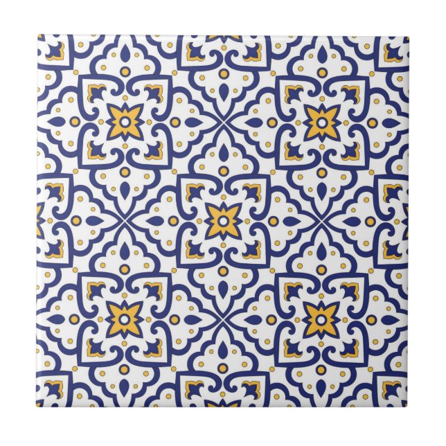 portuguese yellow sea blue tiles (Front)