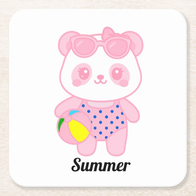 Posa vasos Lotus Vacation Square Paper Coaster (Front)