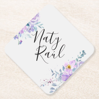 Posavases Personalized in lilac tones Paper Coaster