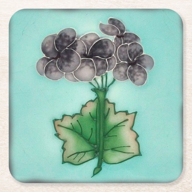 Posavasos Cuadrado De Papel Cardboard paper drink  Square Paper Coaster (Front)