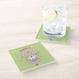 Posavasos Pregnancy When you want and smile Glass Coaster