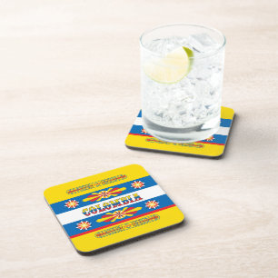 Posavasos with Colombian Chiva Bus Design Coaster