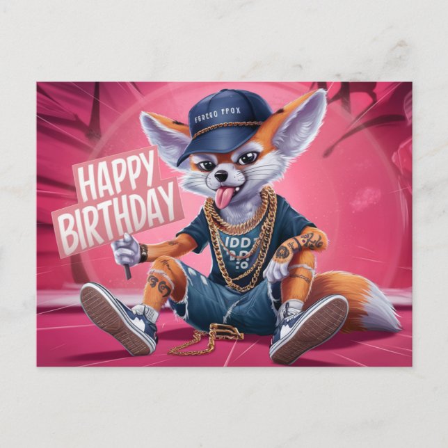 Poscards Happy Birthday Renard 03 Postcard (Front)