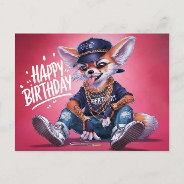 Poscards Happy Birthday Renard Postcard (Front)
