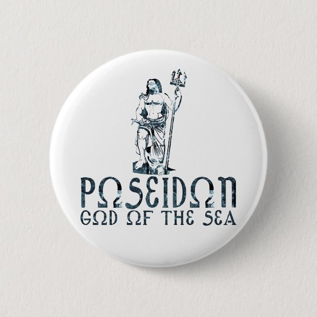 Poseidon 6 Cm Round Badge (Front)