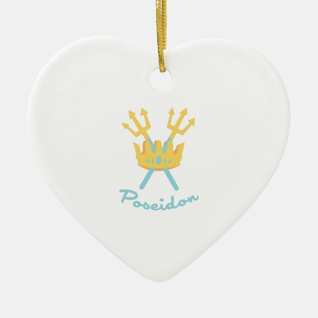 Poseidon Ceramic Tree Decoration (Front)