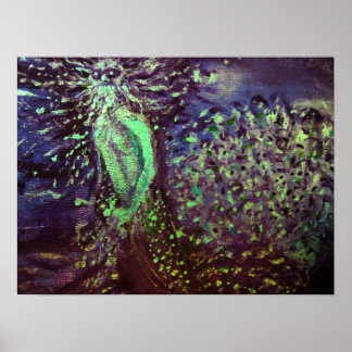 Poseidon Fine Art Pointillism Abstract Print