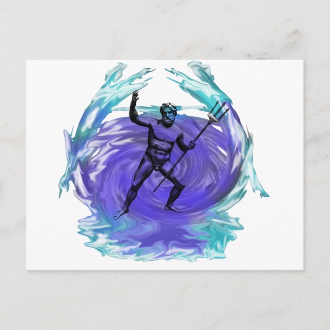 Poseidon God of the Sea 1 Postcard (Front)