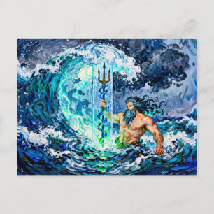 Poseidon God of the Sea Postcard