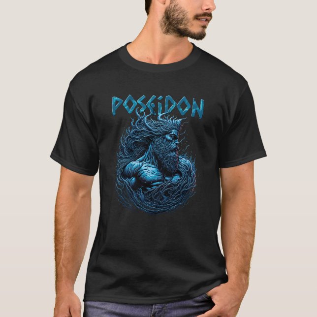 Poseidon God of the Sea T-Shirt (Front)