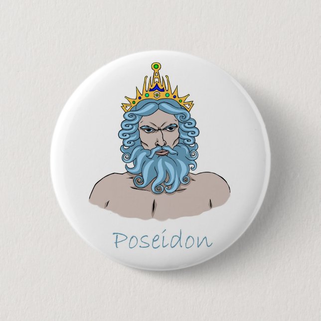 Poseidon - Greek God Badge (Front)