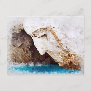 Poseidon looking at the sea postcard