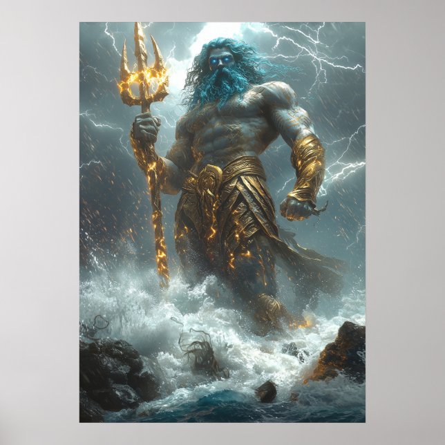 Poseidon, Lord of the Deep - Divine Storm Poster (Front)