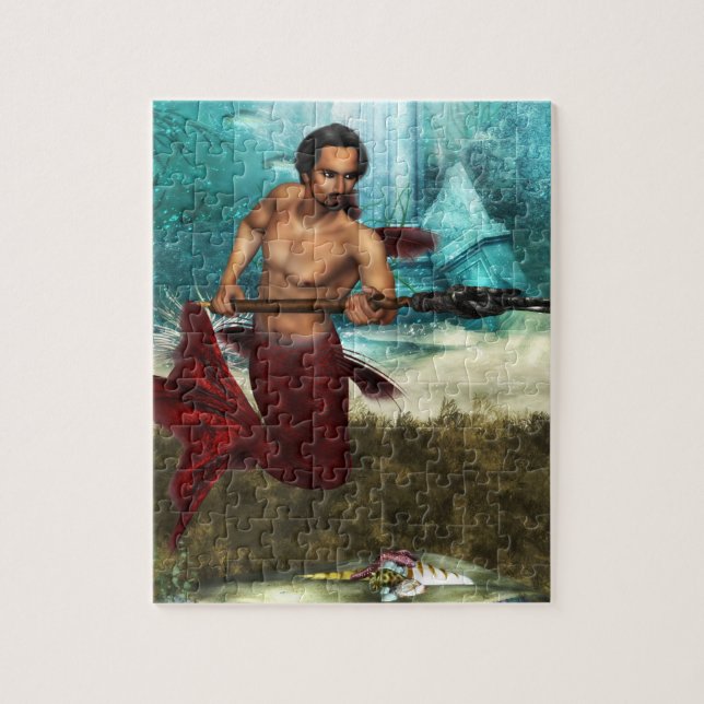 Poseidon Merman Jigsaw Puzzle (Vertical)
