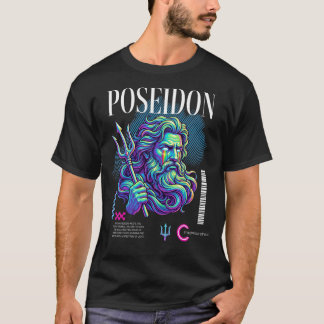 Poseidon Neon God – Mythic Streetwear Art Design T-Shirt