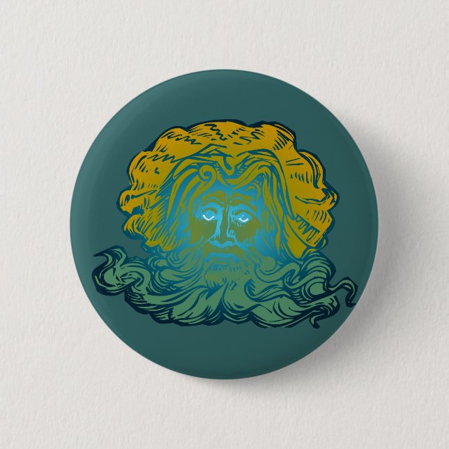 Poseidon Neptun 6 Cm Round Badge (Front)