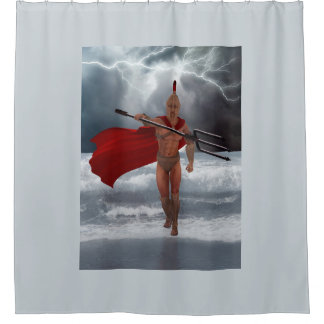 Poseidon Sea God Shower Curtain