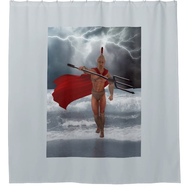 Poseidon Sea God Shower Curtain (Front)