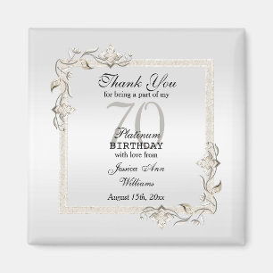 Posh 70th Platinum Birthday   Magnet