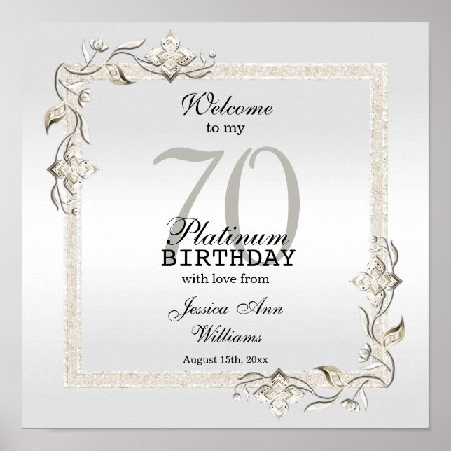 Posh 70th Platinum Birthday  Poster (Front)