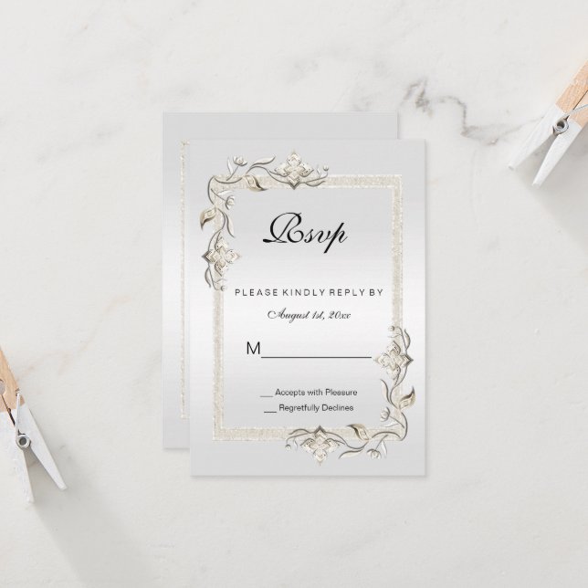 Posh 70th Platinum Birthday RSVP (Front/Back In Situ)