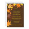 Posh Autumn Maple Leaves Brown Wedding