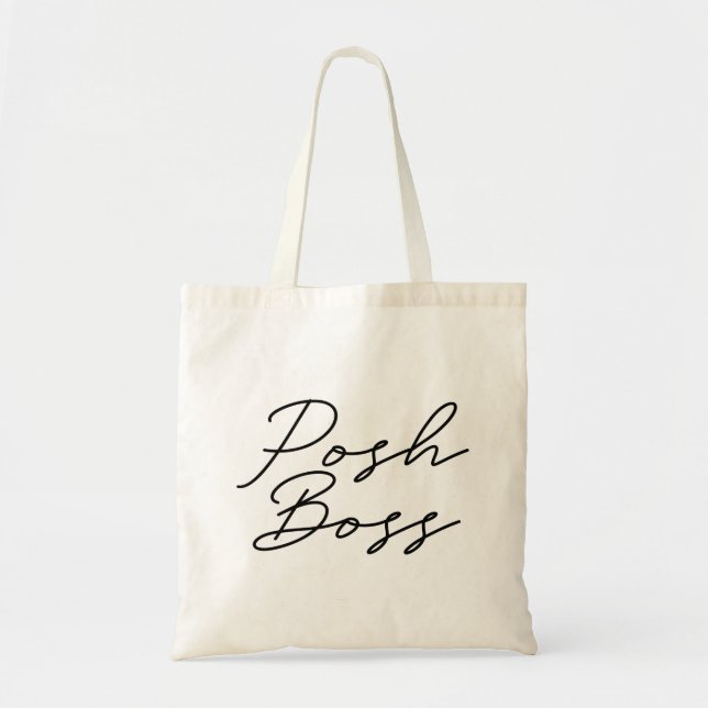 Posh Boss Minimalist Tote Bag (Front)