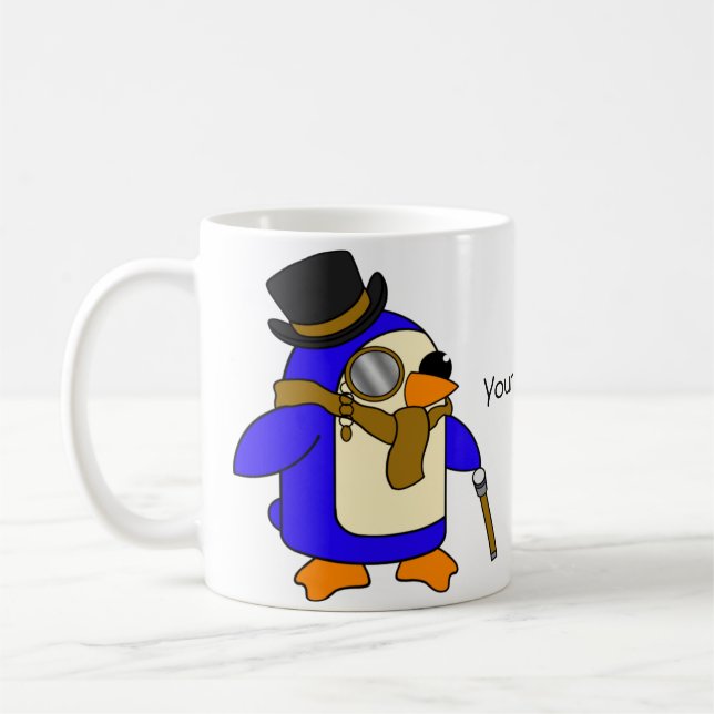 Posh Brown penguins Coffee Mug (Left)