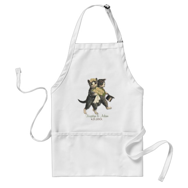 Posh Cats Wedding Apron (Front)