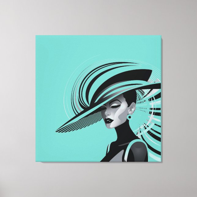 POSH CHIC COLLECTION #1 (TEAL) CANVAS PRINT (Front)