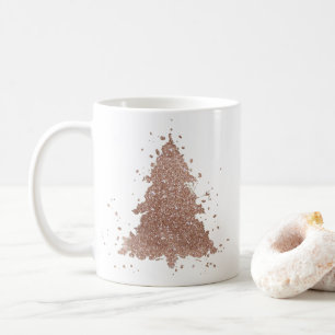 Posh Christmas Tree   Glam Rose Gold Luxurious Coffee Mug