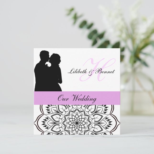 Posh Couple Wedding Invitation (Standing Front)