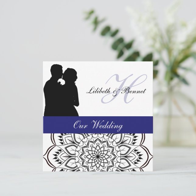 Posh Couple Wedding Invitation (Standing Front)
