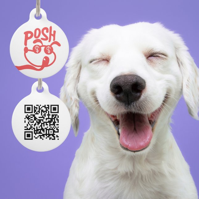 Posh Dog Pet Customised QR Code Pet Tag (Creator Uploaded)