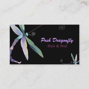Posh Dragonfly Hair Salon Appointment Card