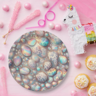 Posh Glam Opal Leopard Print Paper Plates