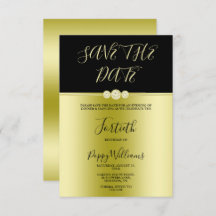 Posh Gold & Black Elegant Diamonds 40th Birthday