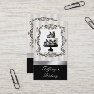 Posh Lace Wedding Cake Bakery Business Cards