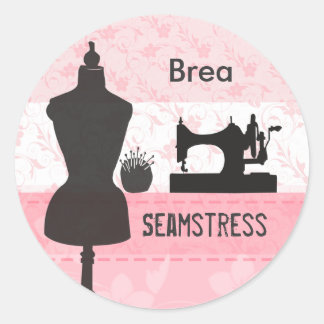 Posh Life Fashion Beauty Sewing Stylist Classic Round Sticker