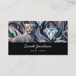 Posh Luxury Opal Iridescent Style Business Card