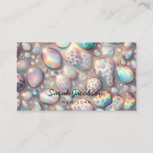 Posh Luxury Opal Iridescent Style Business Card