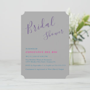 Posh Minimal Bridal Shower Invitation
