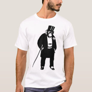 Posh Monkey T-shirt - Chimp In A Dinner Suit