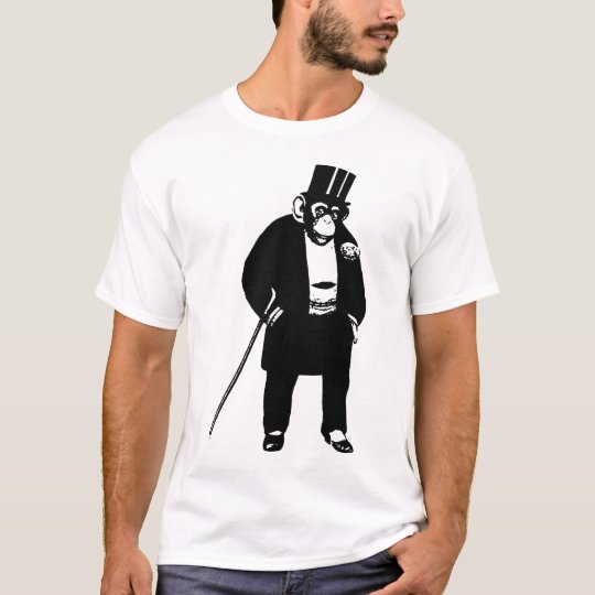 Posh Monkey T-shirt - Chimp In A Dinner Suit