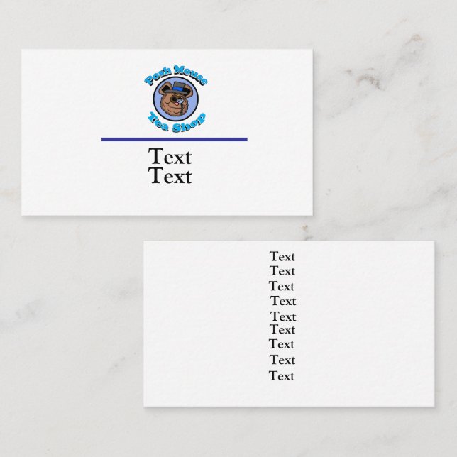 Posh Mouse Customisable  Business Card (Front/Back)