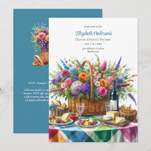 Posh Picnic Party Birthday Retirement Baby Bridal  Invitation