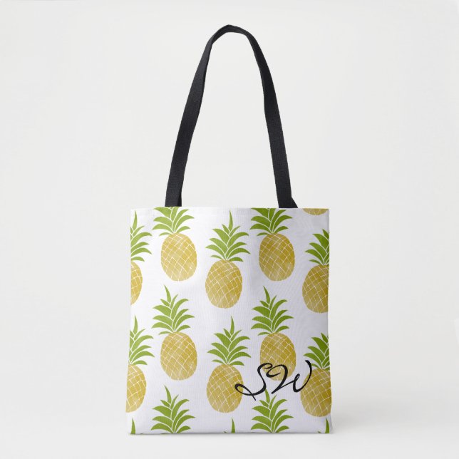 Posh Pineapple Monogrammed Tote (Front)